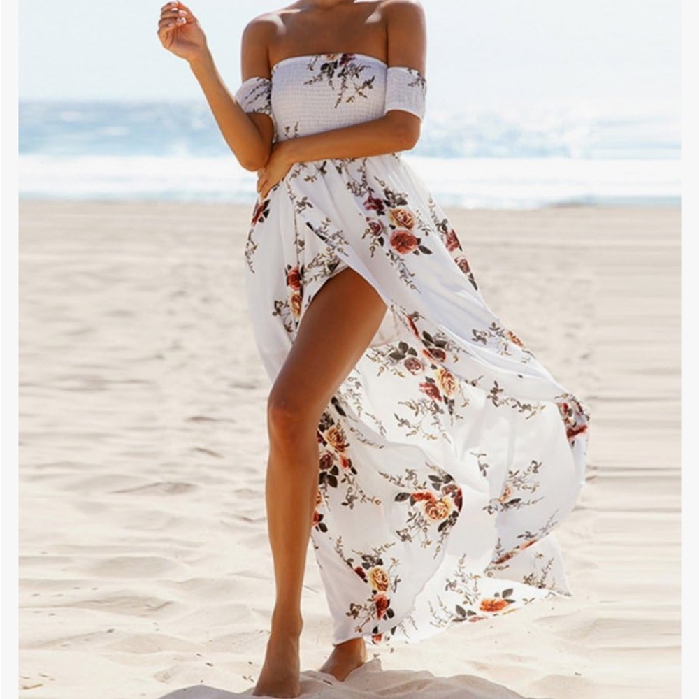 Boho off shoulder dress